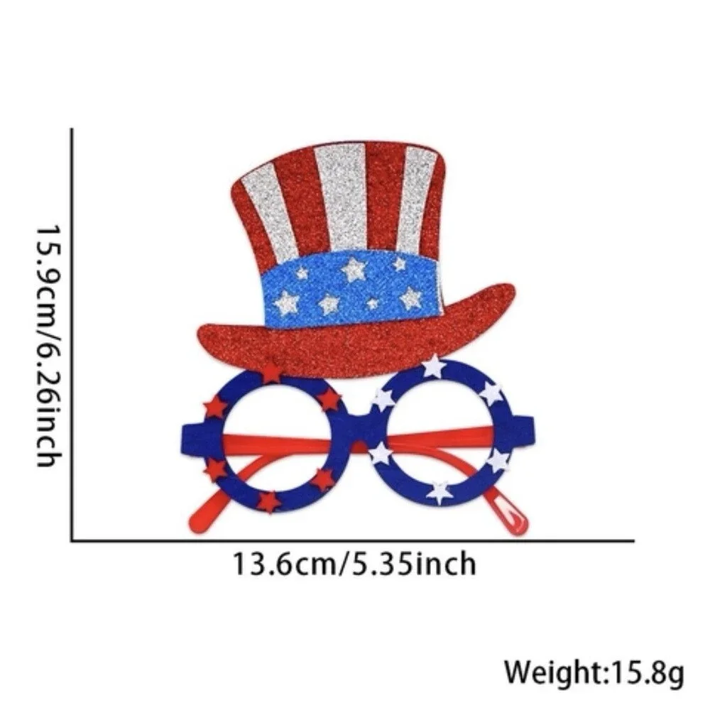 🇺🇸 USA 4th Of July Glitter Glasses Patriotic Party Prop Accessory Set of 4 New